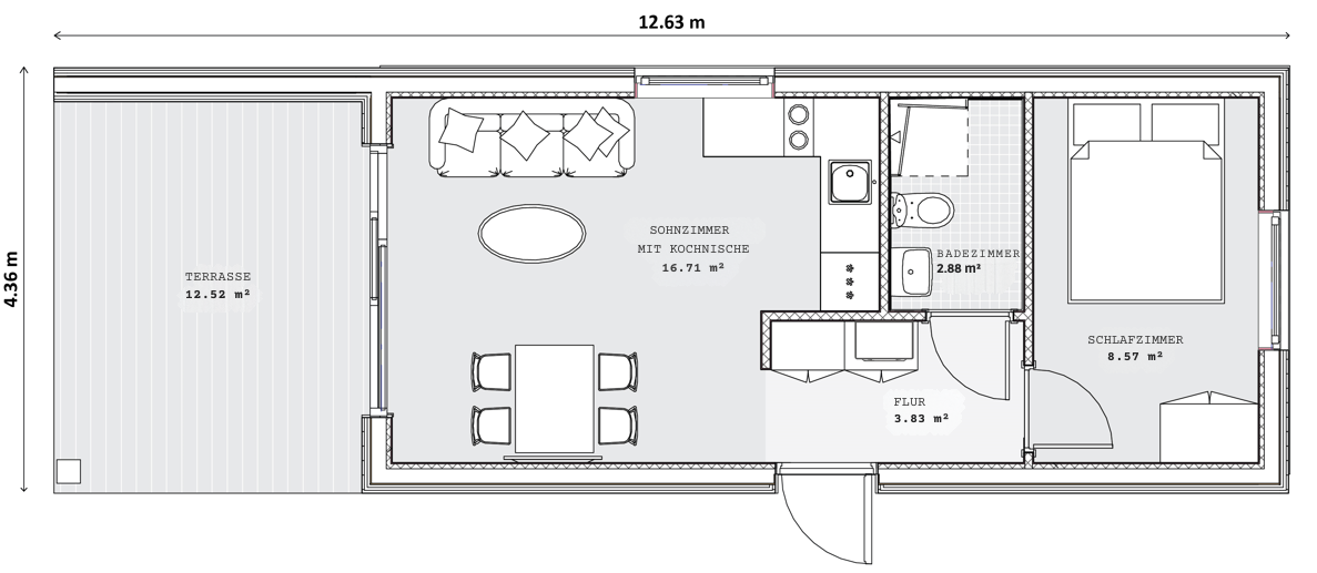 Modulares Ganzjahres-Ferienhaus