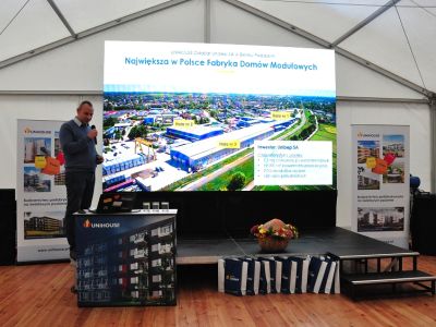 Topping out on a new building in Bielsk Podlaski