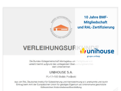10 Jahre Mitgliedschaft im BMF und RAL Zertifikat