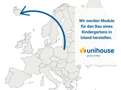 Neuer Unihouse-Auftrag zur Herstellung von Modulen für den Kindergartenbau in Island